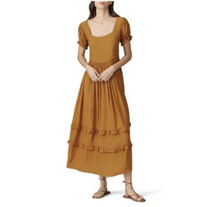 Anthropologie Mustard Maxi Dress